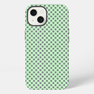 Etui iPhone 13 Mint Green avec Grey Pois par Shirley Taylor