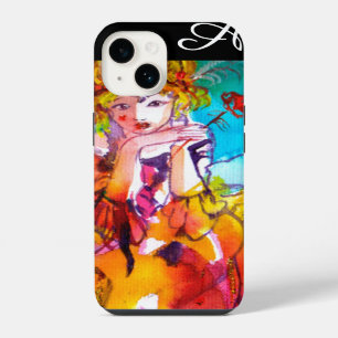Coque Pour iPhone 14 MIRANDOLINA / Masques de carnaval vénitien Monogra
