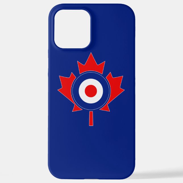 Coque iPhone Mod de la feuille d'érable canadienne en bleu (Verso)