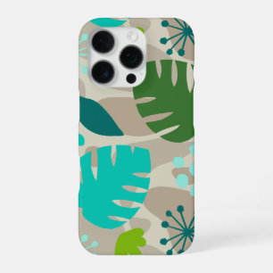 Coque iPhone 16 Pro Mod Feuille de Monstera Abstrait Hawaïen Tropical