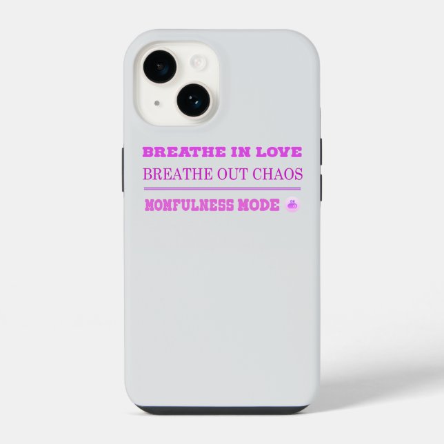 Coque iPhone Mode Maternité Rose Originale ACTIVÉ – Respirer l' (Verso)