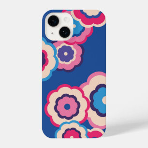 Coque Pour iPhone 14 Modèle coloré rétro 60's Floral