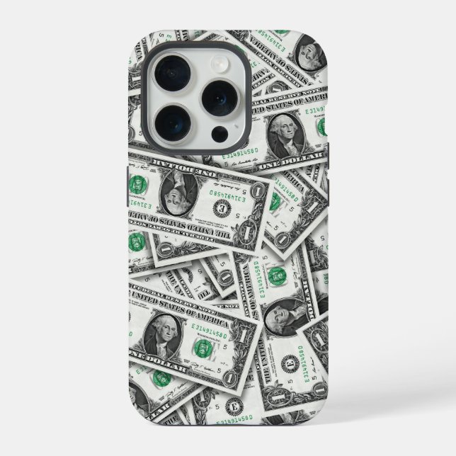 Coque iPhone Modèle de billet d'un dollar (Verso)
