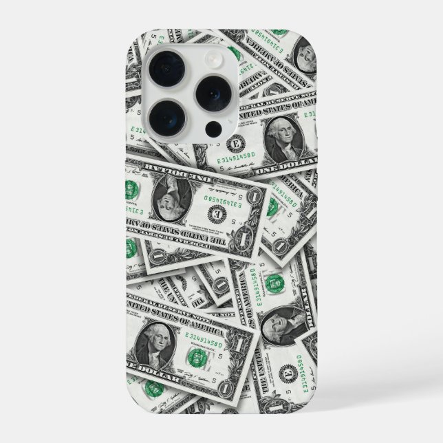 Coque iPhone Modèle de billet d'un dollar (Verso)