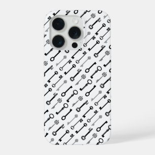 Coque iPhone 15 Pro Modèle de clés squelettes vintage