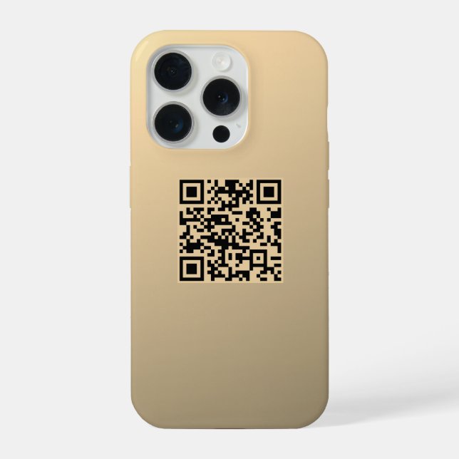 Coque iPhone Modèle de code QR instantanément modifiable | Faux (Verso)