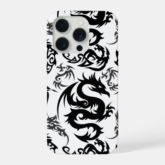 Coque iPhone Modèle de contour de dragons 05.b.DOLP01 (Verso)
