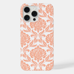 Coque iPhone 15 Pro Max Modèle de Damas de corail