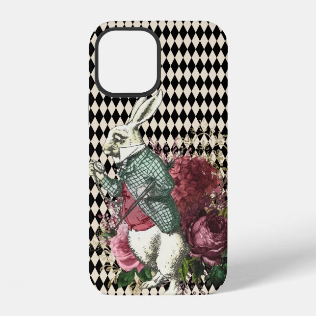 Coque iPhone Modèle de lièvre d'Alice (Verso)