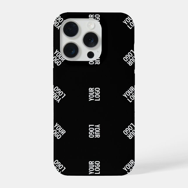 Coque iPhone Modèle de logo moderne unique | Noir (Verso)