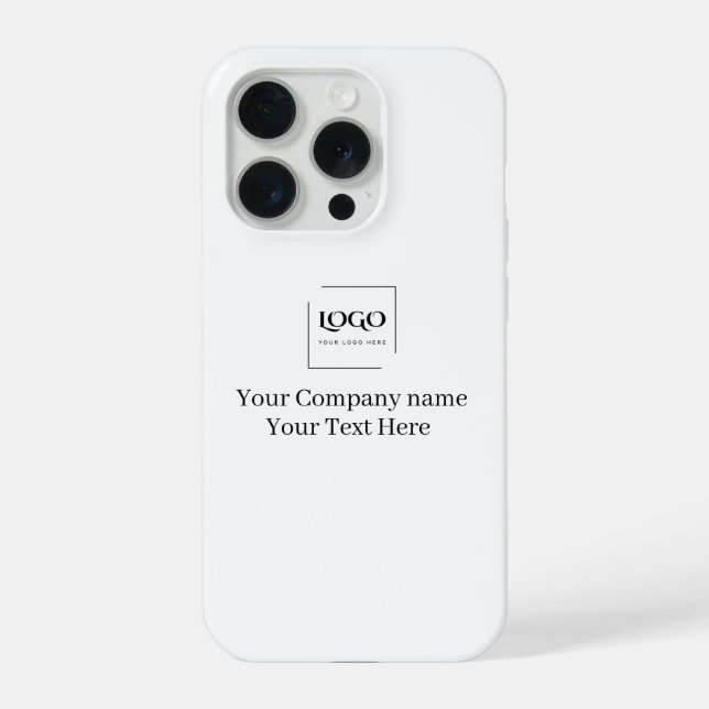 Coque iPhone Modèle de logo personnalisé élégant (Verso)