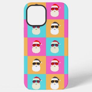 Coque iPhone 12 Pro Max Modèle de lunettes de soleil Santa néon tendance R