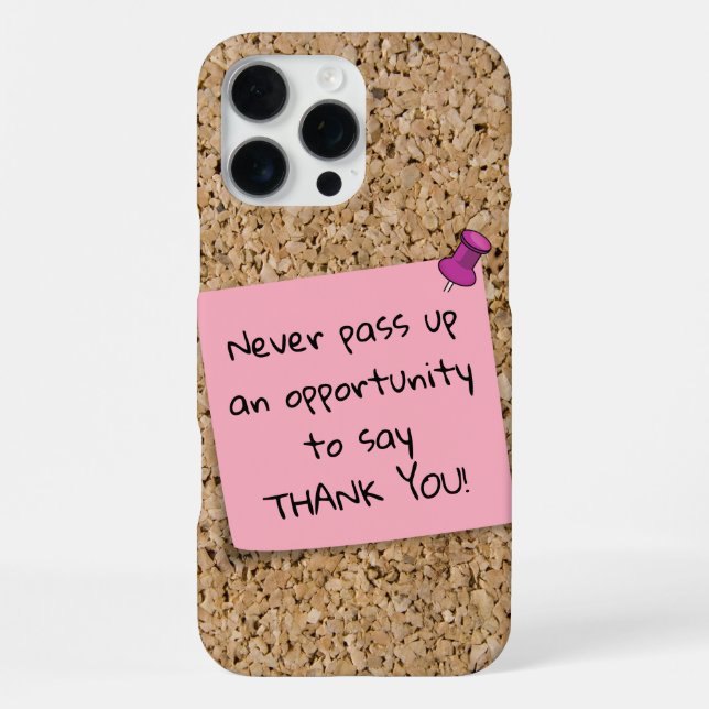 Coque iPhone Modèle de Message de Note Rose Épinglée Tableau de (Verso)