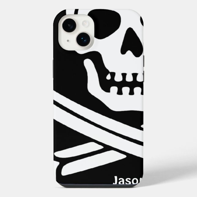 Coque iPhone Modèle de nom de pirate (Verso)