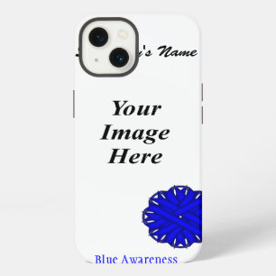 Etui iPhone 13 Modèle de ruban à fleurs bleues par Kenneth Yoncic