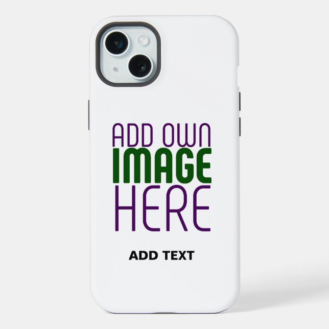 COQUE iPhone MODÈLE DE TEXTE D'IMAGE BLANCHE SIMPLE MODERNE (Verso)