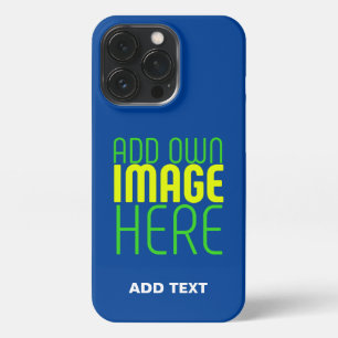 ETUI iPhone 13 PRO MODÈLE DE TEXTE D'IMAGE BLEU MODERNE MODIFIABLE