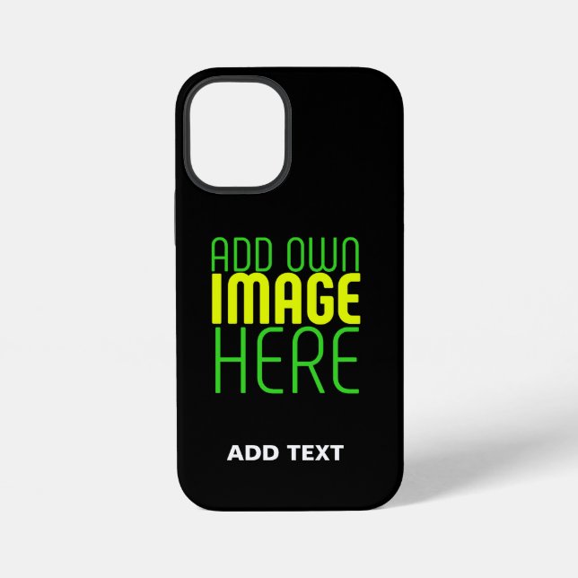 COQUE iPhone MODELE DE TEXTE D'IMAGE NOIRE SIMPLE ÉDITABLE MODE (Verso)
