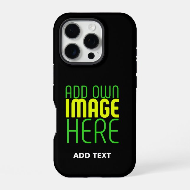 COQUE iPhone MODÈLE DE TEXTE D'IMAGE NOIRE SIMPLE ET MODERNE (Verso)