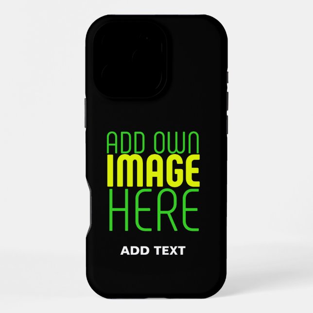 COQUE iPhone MODÈLE DE TEXTE D'IMAGE NOIRE SIMPLE ET MODERNE (Verso)