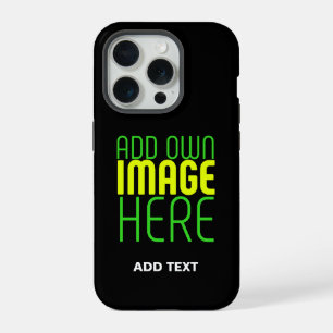 COQUE iPhone 15 PRO MODÈLE DE TEXTE D'IMAGE NOIRE SIMPLE ET MODERNE