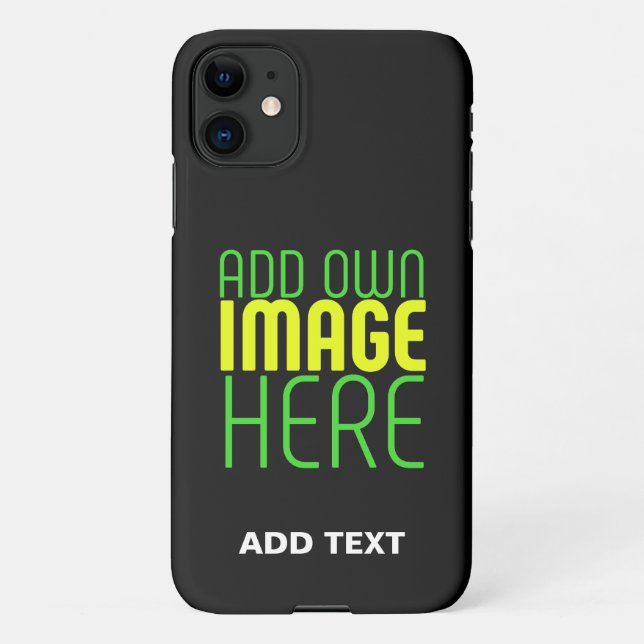 COQUE iPhone MODÈLE DE TEXTE D'IMAGE NOIRE SIMPLE ET MODERNE (Dos)