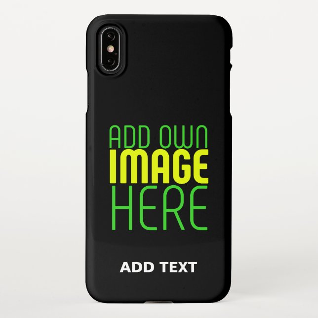 COQUE iPhone MODÈLE DE TEXTE D'IMAGE NOIRE SIMPLE ET MODERNE (Dos)