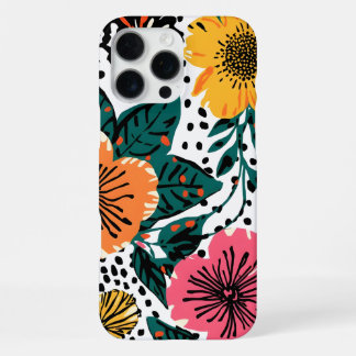 Coque iPhone 16 Pro Max Modèle floral