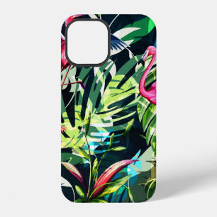 Coque iPhone 12 Modèle floral arrière - plan sans couture. Départ