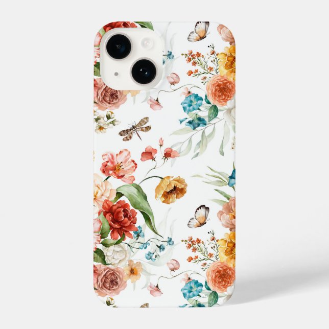 Coque iPhone Modèle floral du jardin (Verso)