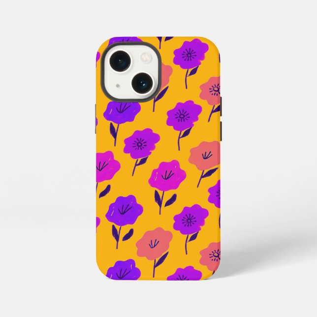 Coque iPhone Modèle floral dynamique (Verso)
