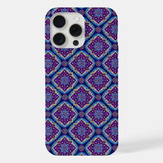 Coque iPhone 15 Pro Max Modèle floral géométrique Boho dynamique