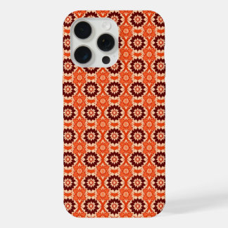 Coque iPhone 15 Pro Max Modèle floral géométrique Boho vintage