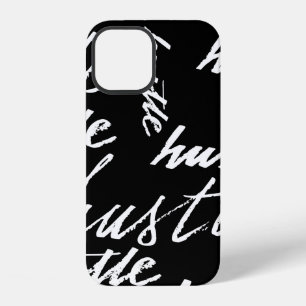 Coque iPhone 12 Modèle sans couture texte agité musique grunge écr