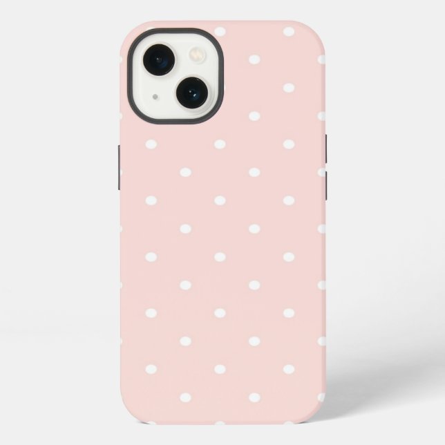 Coque iPhone Modelez avec le pois blanc 2 (Verso)