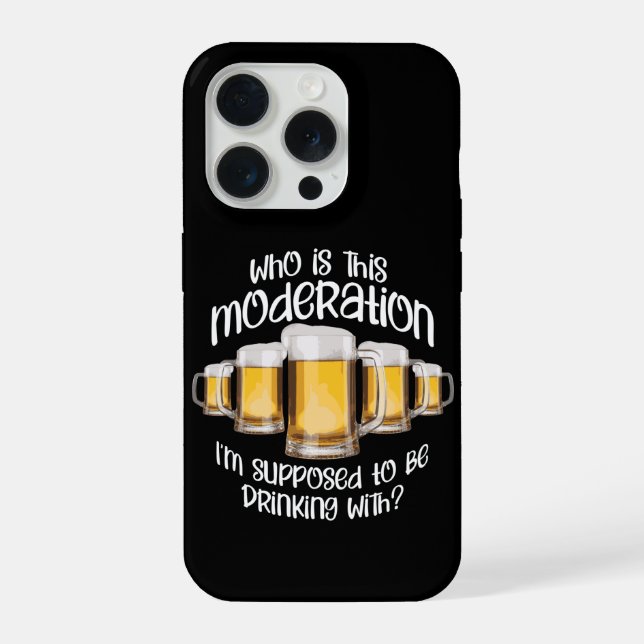 Coque iPhone Modération (dans la consommation d'alcool) (Verso)