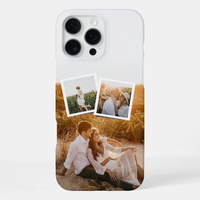 Coque iPhone Modern 3 Photo Layout Custom  (Verso)