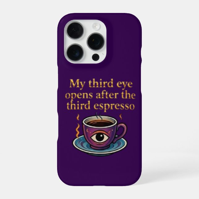 Coque iPhone Modern Mystic Coffee Art My third eye collection (Verso)