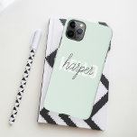 Coque iPhone 11Pro Max Modern Pastel Mint Bonjour Et Vous Nom<br><div class="desc">Modern Pastel Mint Bonjour Et Vous Nom</div>