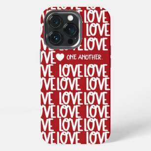 Etui iPhone 13 Pro Modern Red Love Script Inspirational Verse Case-Ma