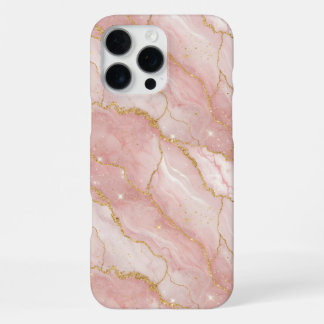 Coque iPhone 16 Pro Max Modern Rose Quartz Marble Gold