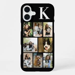 Coque iPhone 16 Plus Moderne 8 Photo Noir pour Animaux de Compagnie