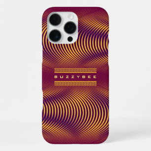 Coque iPhone 16 Pro Max Moderne Abstrait Violet Bold Trippy Unique Personn