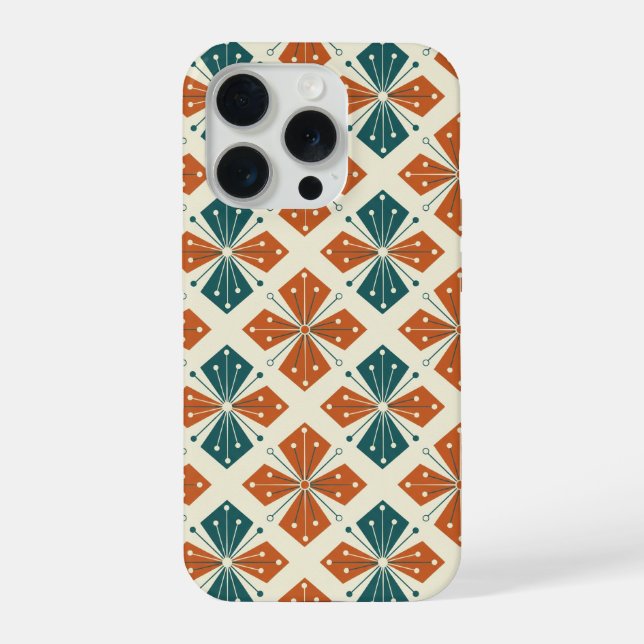 Coque iPhone Moderne Atomique Éclaté de Milieu de Siècle(L) (Verso)