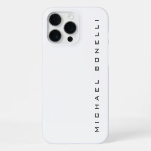 Coque iPhone 16 Pro Max Moderne Créatif Branché Blanc Ajouter un nom