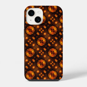 Coque Pour iPhone 14 Moderne Élégant Bohème Doré Motif d'Art Abstrait #