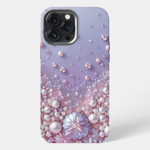 Etui iPhone 13 Pro Max Moderne élégant jolis perles violettes Saint-Valen