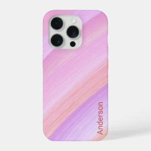 Coque iPhone 15 Pro Moderne Élégant Monogramme Ligne Rétro