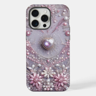 Coque iPhone 15 Pro Max Moderne élégantes jolies perles violettes Saint-Va