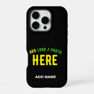 COQUE iPhone 16 PRO MODERNE ET MODERNE PERSONNALISABLE NOIR VÉRIFIÉ